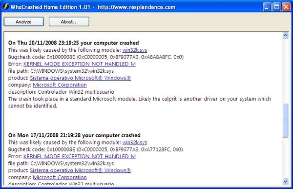 WhoCrashed驅(qū)動(dòng)診斷 v6.61 英文綠色免費(fèi)版圖1