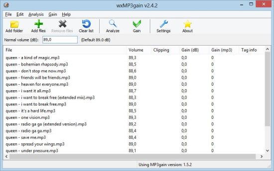 MP3音量自動平均化 wxMP3gain 2.4.3 免費版圖1