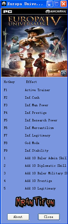 歐陸風(fēng)云4修改器 v1.22.1 最新版圖1