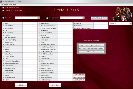 羅馬2:全面戰(zhàn)爭(zhēng)單位編輯器 v0.3.2 綠色版圖1