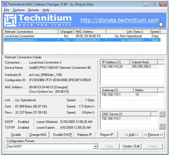 Technitium MAC Address Changer 6.0.4 免費(fèi)版圖1
